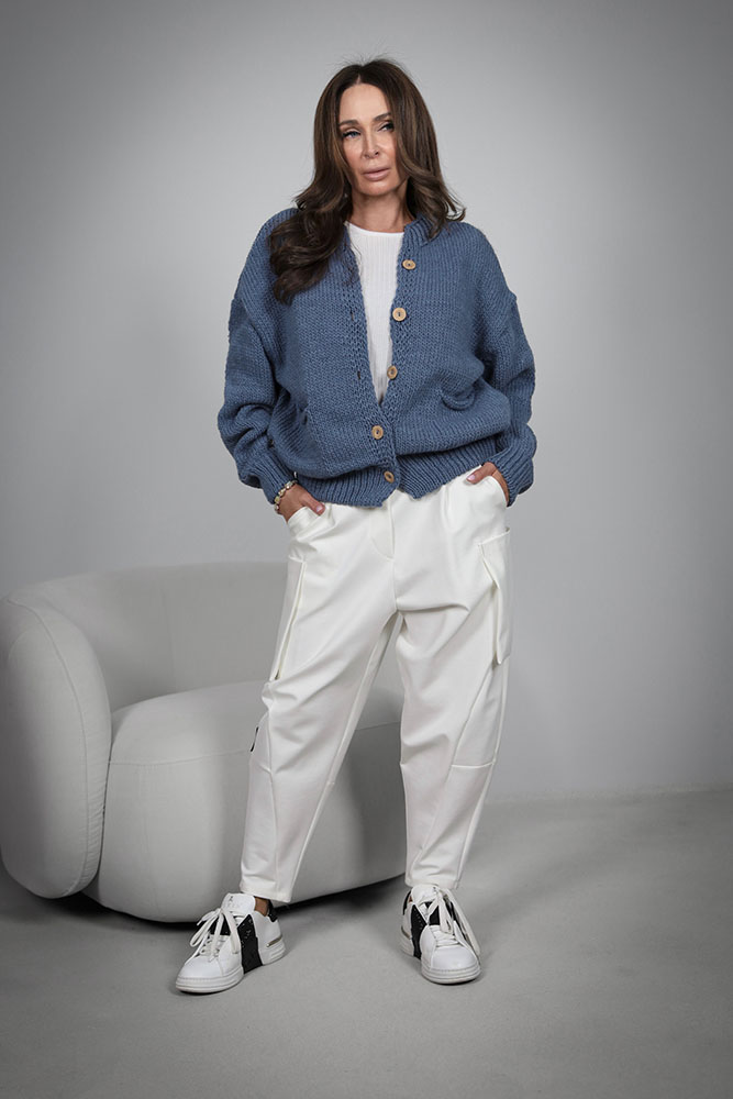 rozpinany kardigan damski - bomberka